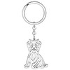 WEVENI Cute Dog Keychain 18K Gold Plated Stainless Steel Key