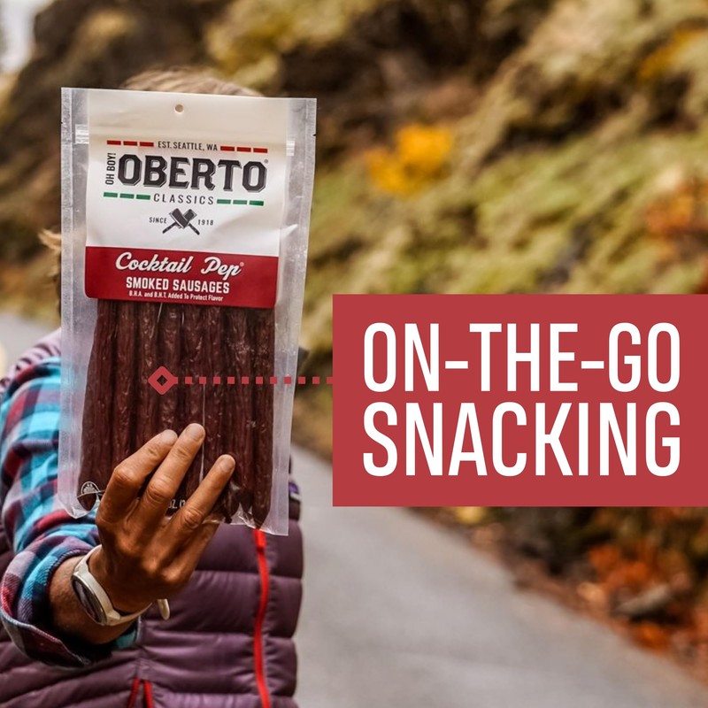 Oh Boy! Oberto Classics Cocktail Pep Smoked Sausages, 12 Ounce