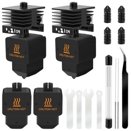 2Pcs H2D Hotend Kit for Bambu Lab H2D Combo/H2D Laser/A1/A1 Mini 3D Printer, 0.4MM Upgraded Hotend High-Temperature Quick Swap Hardened Steel Nozzle Replacement Hot End for Bambu Lab H2D 3D Printer