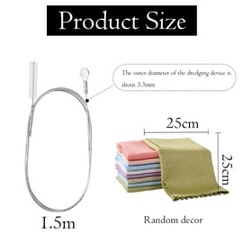 7 Piece Set Fridge Drain Hole Cleaning Tool, Fridge Cleaning Syringe Kit, Drain Unblocker Tools, Fridge Drain Pipe Blocked Dredging Tool Refrigerator Drain Hole Blockage Remover Kits