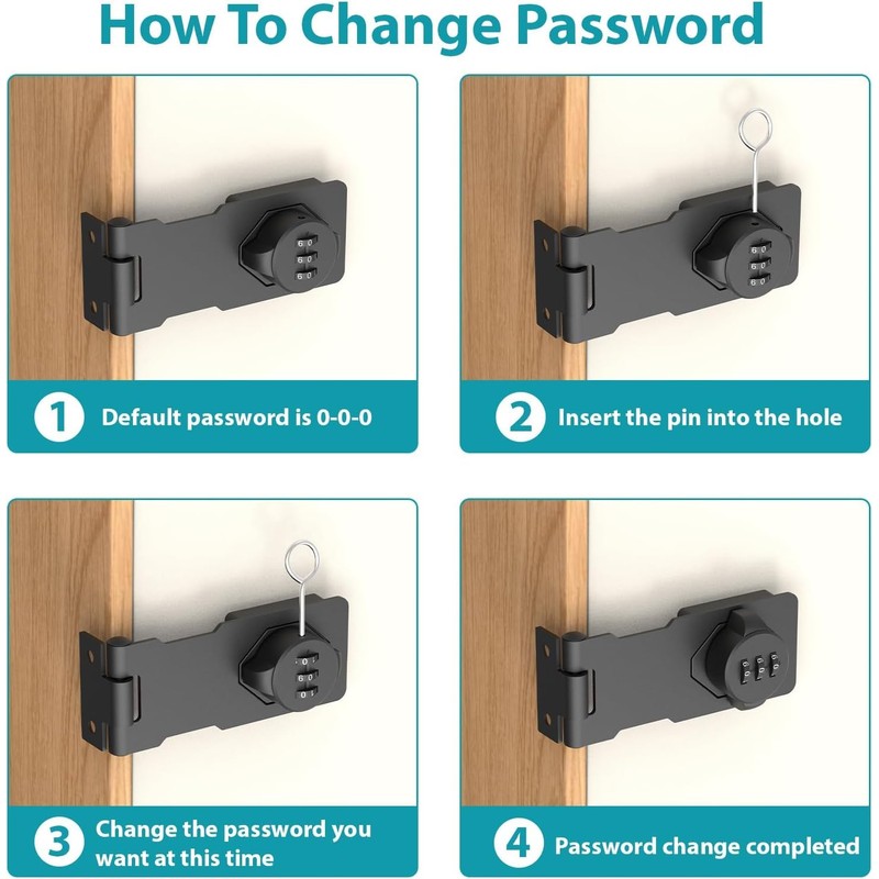 Cabinet Password Locks, Cabinet Door Combination Lock with 6 Screws,