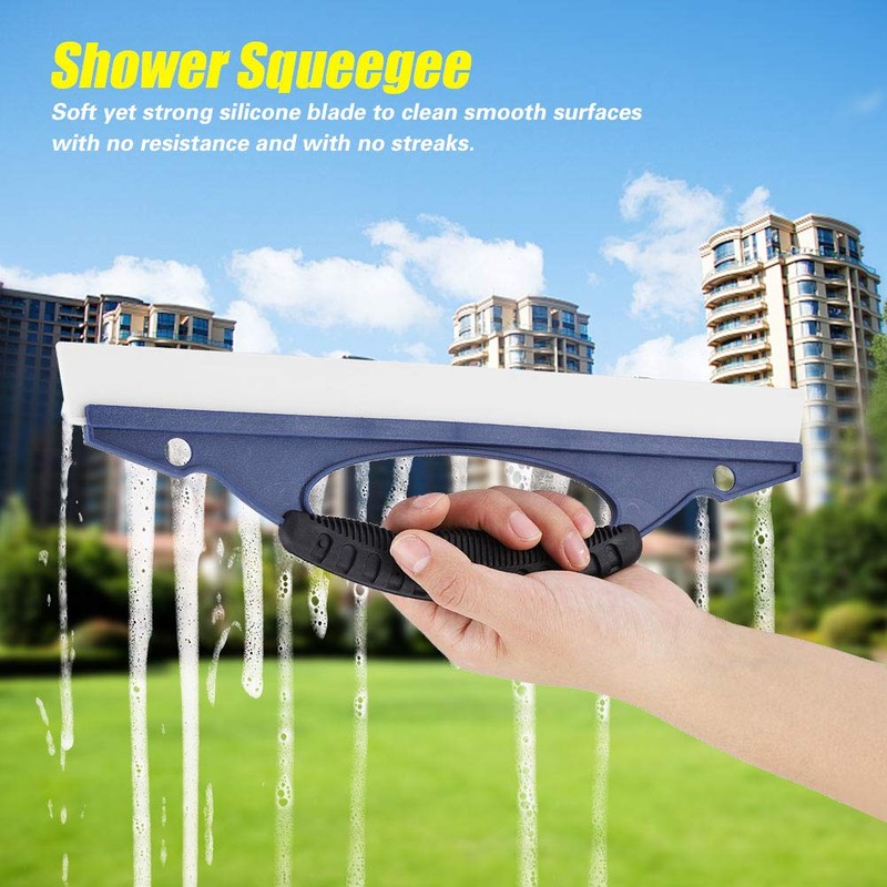 Mini Shower Squeegee, 12" Multi-Purpose Silicon Bathroom Shower Squeegee, Heavy