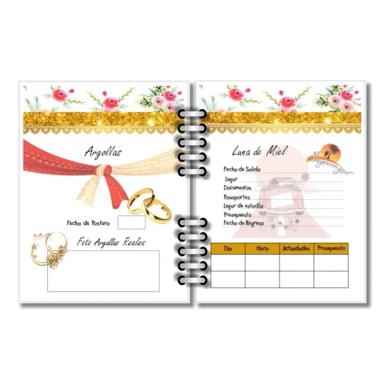Agenda De Boda Wedding Planner De La Novia Planificador