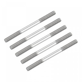 sourcing map Double Ended Stud Screws (M4 Thread 60mm Length) 5pcs, 304 Stainless Steel Dual Threaded Rod Bolts - for House Maintenance