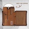 AZXCG Leather Planner for Men, Business Organizer Notebook with A4
