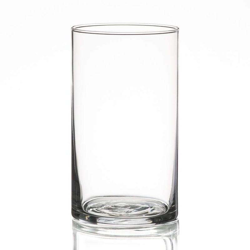 12 Eastland Glass Cylinder Vases 6" and 12 Richland Pillar