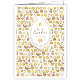 Quire Collections Card Easter Icons,Yellow/Purple,115 x 163mm