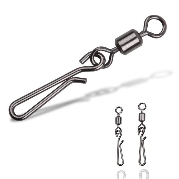 100pcs Fishing Swivel Snap One Touch Sarkan Swivels with Quick