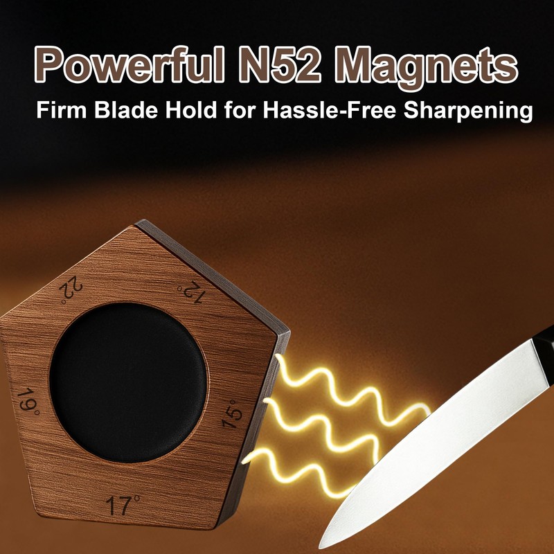 SKILO Rolling Knife Sharpener Made of Black American Walnut -