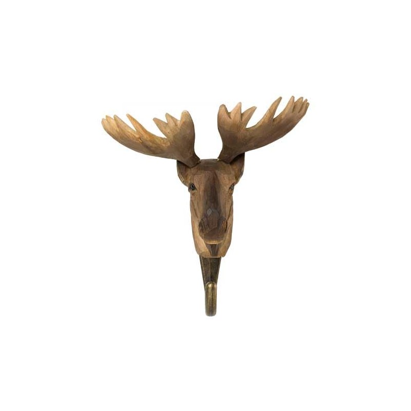 WILDLIFEGARDEN Wildlife Garden WG4508 Hook Elk - Hand Carved Hook