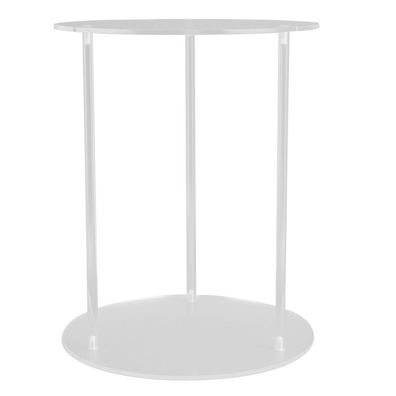 Clear Acrylic Plant Stand Round Top Corner Holder Planter Flower