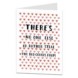 LimaLima Funny Valentines Day Card Steal The Bed Covers Design Perfect For Husband Wife Boyfriend Girlfriend