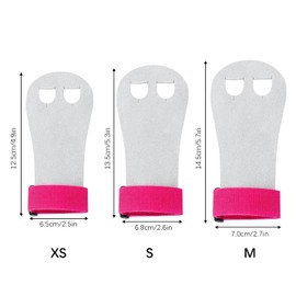 AYNKH Gymnastics Grips with Wristbands Sweatband, 5PCS Palm Protection and Wrist Support Set for Girls Youth Kids, Sports Workout Exercise Accessories Equipment Pink (S)
