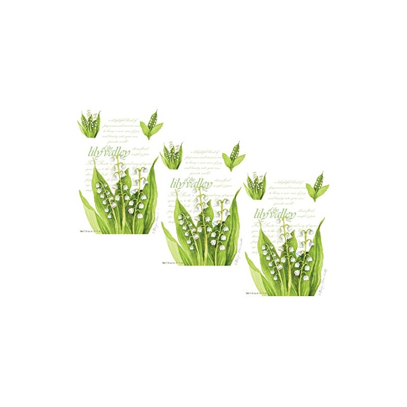 Pack of 3 Large Scented Sachets Lily of the Valley