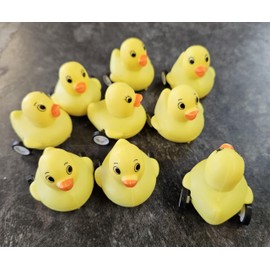 Fat-catz-copy-catz 10x Unisex Novelty Plastic Yellow Ducks Pull Back Friction Toy Cars Gift Loot Bag Party Fillers Pass the Parcel Pinata Toys