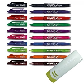 Pilot Frixion BL-FR7 Rollerball Pen Set Erasable 0.7 mm Tip Assorted Colours, Pack of 10