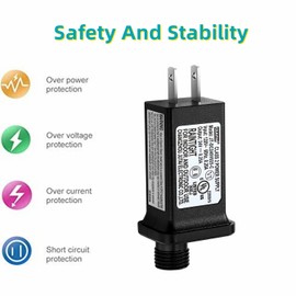 Replacement 24V 0.25A LED Transformer Model JT-DC240V025-C Class 2 Power Supply IP44 LED Light Controller Low Voltage Transformer for Christmas String Light (24V6W 1PCS)