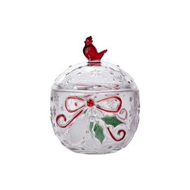 Celebrations by Mikasa Cardinal Holiday Jewelry Trinket Covered Box, 5 Inch