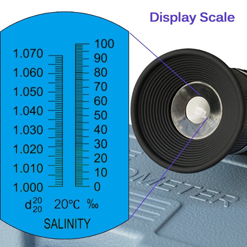 Salinity Refractometer for Seawater and Marine Fishkeeping Aquarium 0-100 PPT