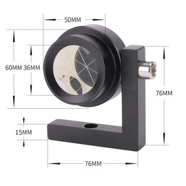 GEOLENI Mini Surveying Prism with 3~4'' accuracy, 90 Degree Prism Right Angle Prism L Bar Silver-Coated Mini Prism Total Station Prism MP110 For Total Stations (MT110B)