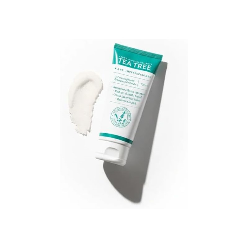Exfoliante Facial Tea Tree, Limpieza Profunda, con Aceite Esencial de