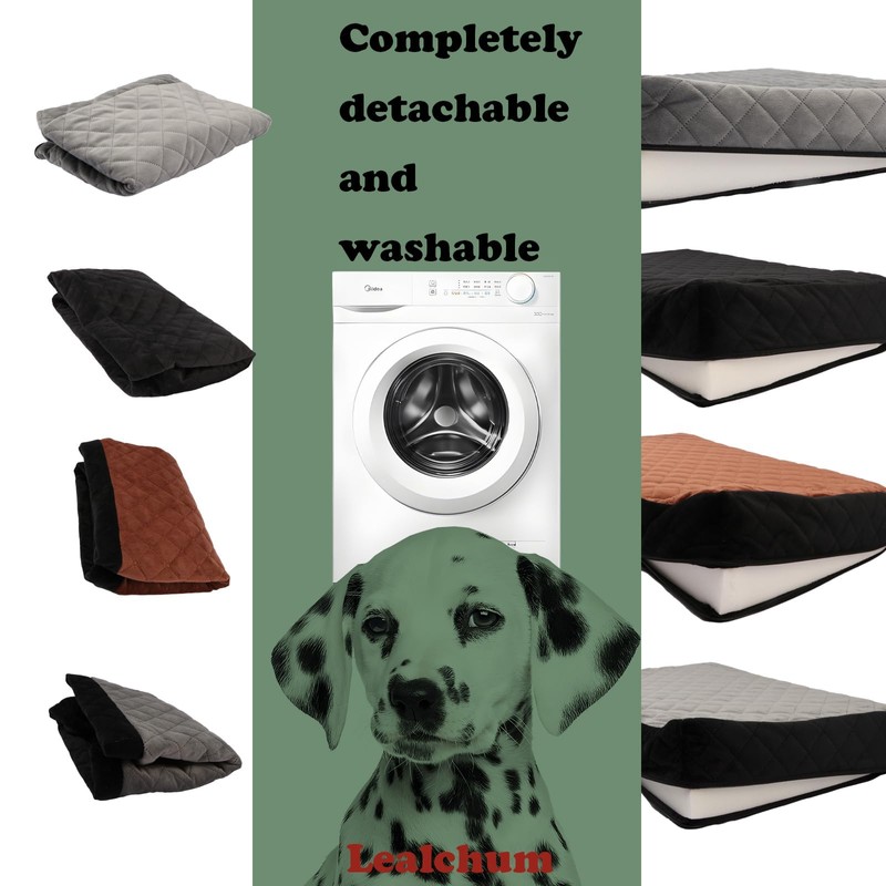Lealchum Dog Car Seat for Medium/Large Dogs,2 Clip-On Safety Leashs