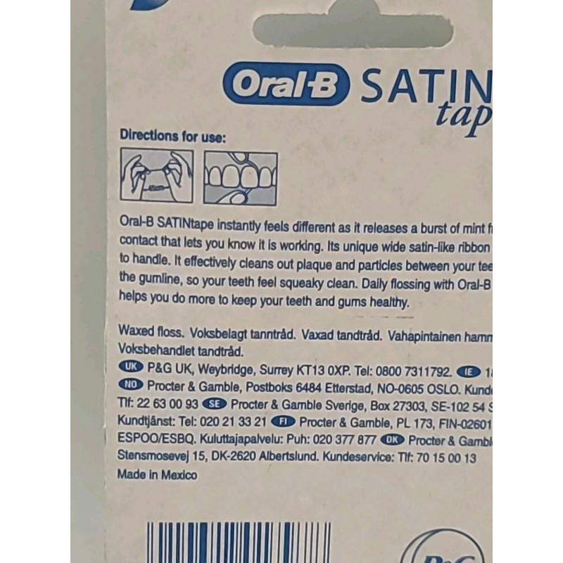 Oral-B LOT OF 6 • Oral-B Complete SATIN Tape Dental