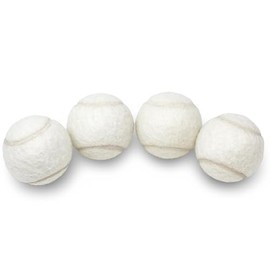 Price of Bath White Tennis Balls (4 Loose Packed Balls) | Type 2 Pressureless, ITF Standard | Made in UK | Traditional White Colour | Great For Court Play, Coaching, Games or Dog Fetch |