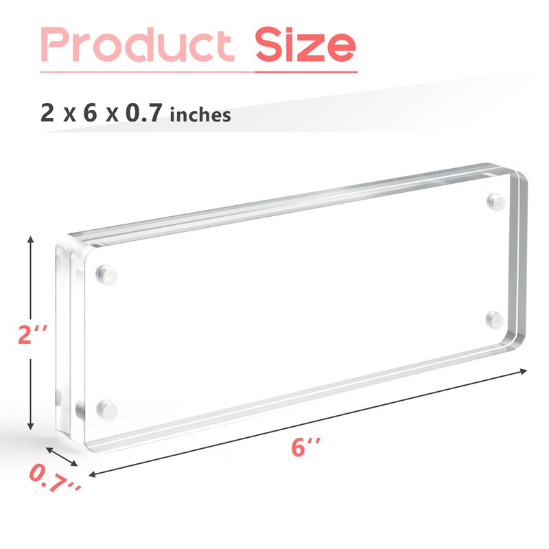 Vowcarol Photo Booth Frame 2x6 Picture Frame, Clear Acrylic Frame,