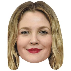 Drew Barrymore (Lipstick) Celebrity Mask, Flat Card Face, Fancy Dress Mask