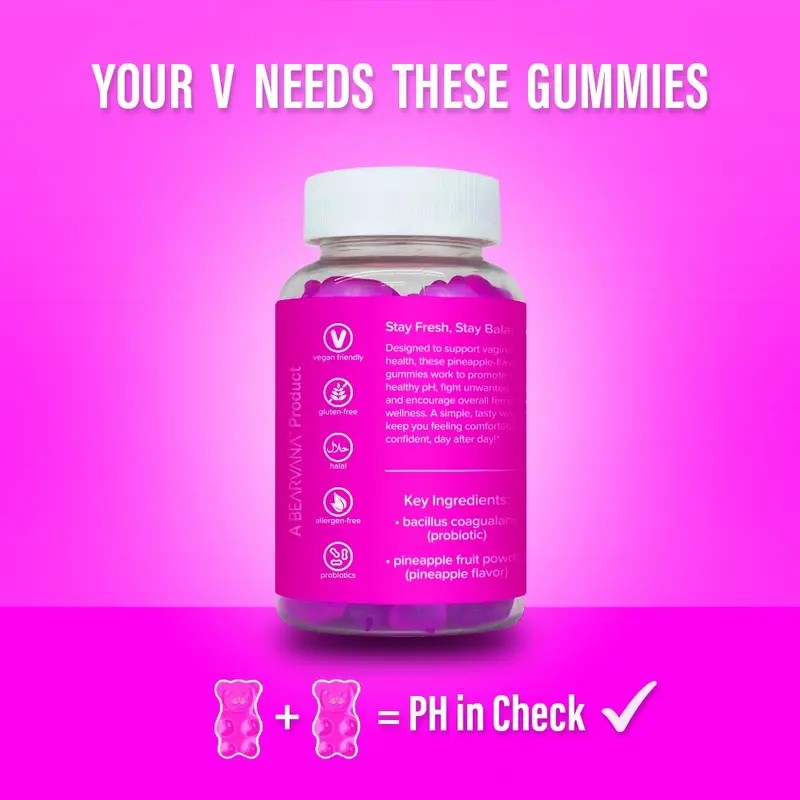 PH Balance Gummies for Women – Pineapple Flavored Probiotics Supplement