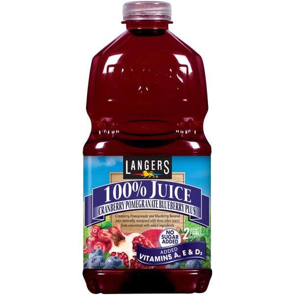 Langers Juice, Cranberry Pomegranate Blueberry Plus, 64 oz (Pack of 8)