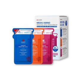 Leaders Cosmetic [30 Sheets] Medi Yu Amino Moisture Elasticity Radiance Mask 3-Piece Set