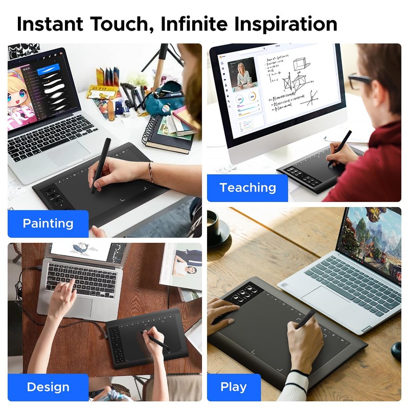 Graphic Drawing Tablet, Digital Sketch,Design for PC and Computer/Pad-12 Hot