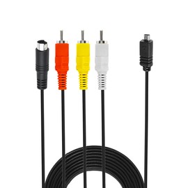 J-ZMQER 5ft AV A/V Audio Video TV Cable Cord Lead Compatible with Sony Handycam DCR-DVD405/e DCR-SR45/e