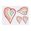 4 x 'Heart of pride' Temporary Tattoos - Water Resistant,
