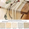 FOLAI Pack of 2 Boho Cheesecloth Table Runner Table Cloth