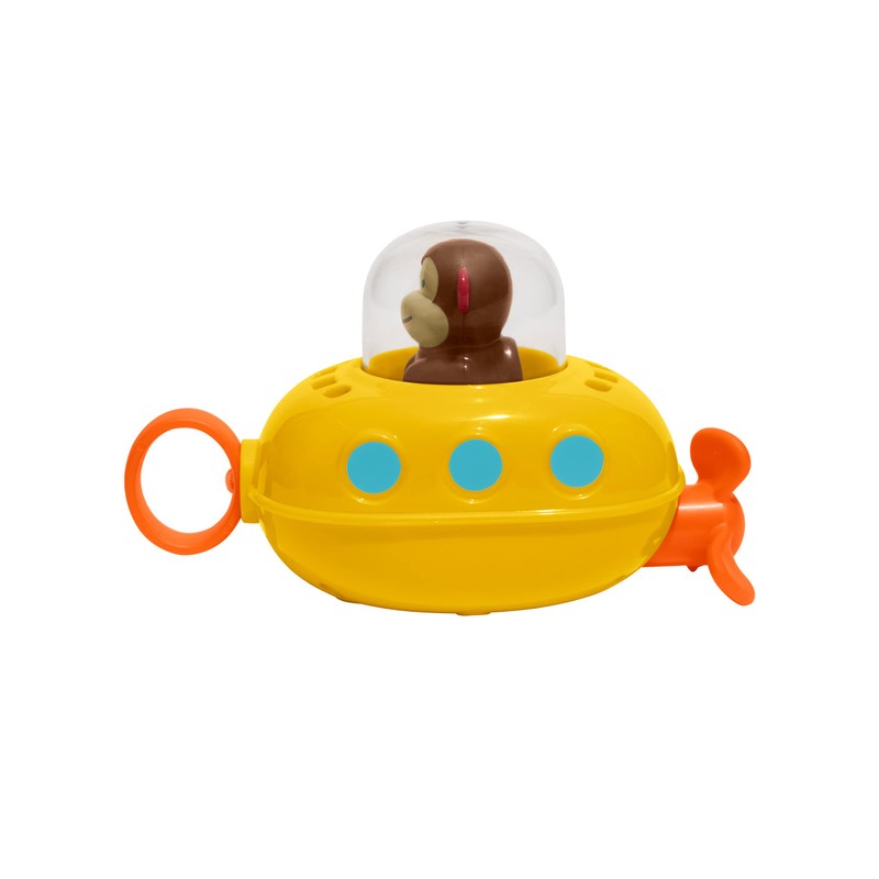 Skip Hop Pull & Go Monkey Submarine: Baby Bath Toy,