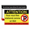 100 Pack French-Inspired 'Moron Parking' Prank Cards | 2x3.5 Funny