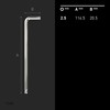 INBUS® 72380 Allen Key (Extra Long) 2.5 mm, with Ball