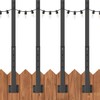 SINLEY 2.8Ft String Light Poles 4 Pack,Light Poles for Outside