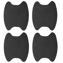 4Pcs Car Door Handle Scratch Protector, Universal Car Door Handle Cup Protective Film, Carbon Fiber Pattern Car Door Handle Cover Anti-Scratch Car Stickers, Suitable for Cars, Trucks, SUV Black