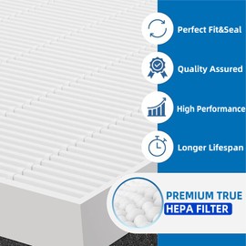 AP-1512HH Air Purifier Filter Replacement compatible with Coway Airmega AP-1512HH and 200M Air Purifiers Toxin Absorber Filter 2 Pack HEPA Filter and 8 Carbon Pre-Filters and Clear Tool