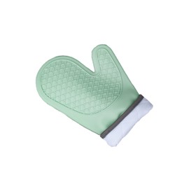 Star Elm Heat Resistant Silicone Oven Mitts, 500°F Non-Slip Mitts for Cooking, Baking and Grilling, Extra Thick Kitchen Mitts with Grippy Texture (One) (Mint Green)