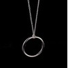 1Pc Silver Ring and Chain (Large Ring) Magic Tricks Metal
