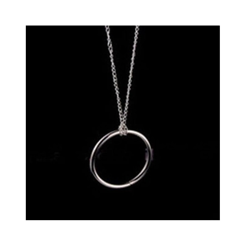 1Pc Silver Ring and Chain (Large Ring) Magic Tricks Metal