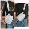 I IHAYNER Quilted Puffer Belt Bag Fanny Waist Packs Small