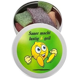 Sauer macht lustig & geil aus der Tin, Gift Friendship, Fun Gift from Feinkost Student