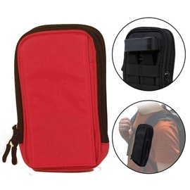 Clakit XL StrapPack Two Zipper Clip-On Pouch (Pink) - Travel Wallet, Backpack Pouch, Passport Holder