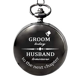 Udaney Groom Engraved Pocket Watch from Bride -Wedding Gifts